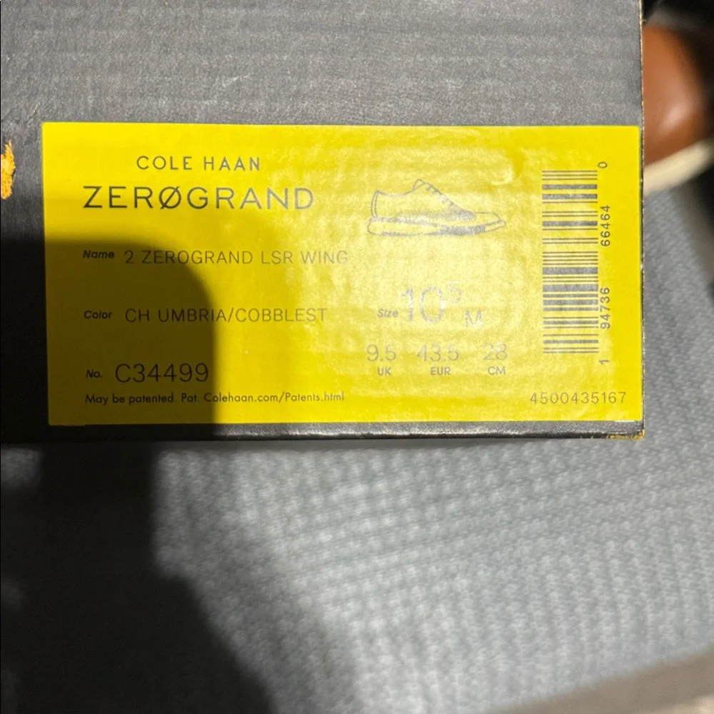 Cole Haan ZeroGrand Shoes. Brown in color. Size 10.5. NIB - Picture 6 of 6